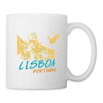 Bogen Rua Augusta Lissabon Illustration - Tasse - Weiß - Rechts