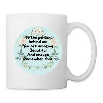 Flower Wreath Courage Circle - Mug - white - Right