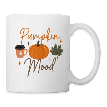 Herbst Kürbis Stimmung Kaffee T-Shirt - Tasse - Weiß - Rechts