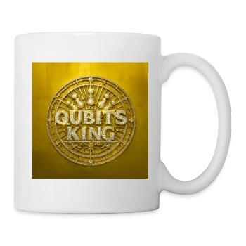 Qubits King Goldmünze Design - Tasse - Weiß - Rechts