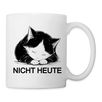 Le chat câlin noir et blanc n’est plus aujourd’hui - Mug blanc - blanc - Droite
