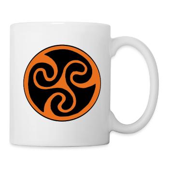Triskel Orange - Mug - white - Right