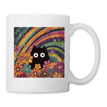 Cat in Flower Summer Cats Cat Picture Rainbow - Mug - white - Right