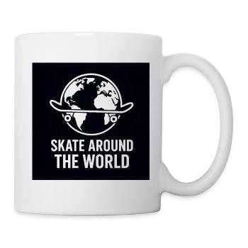 Skate around the world - Mug - white - Right
