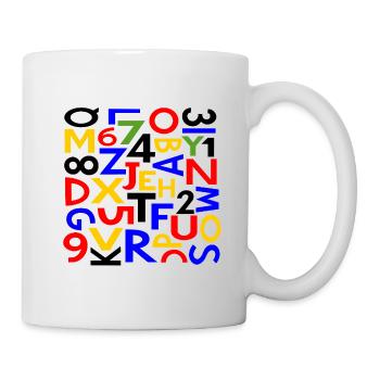 Numbers & letters by Cean - Mug - white - Right