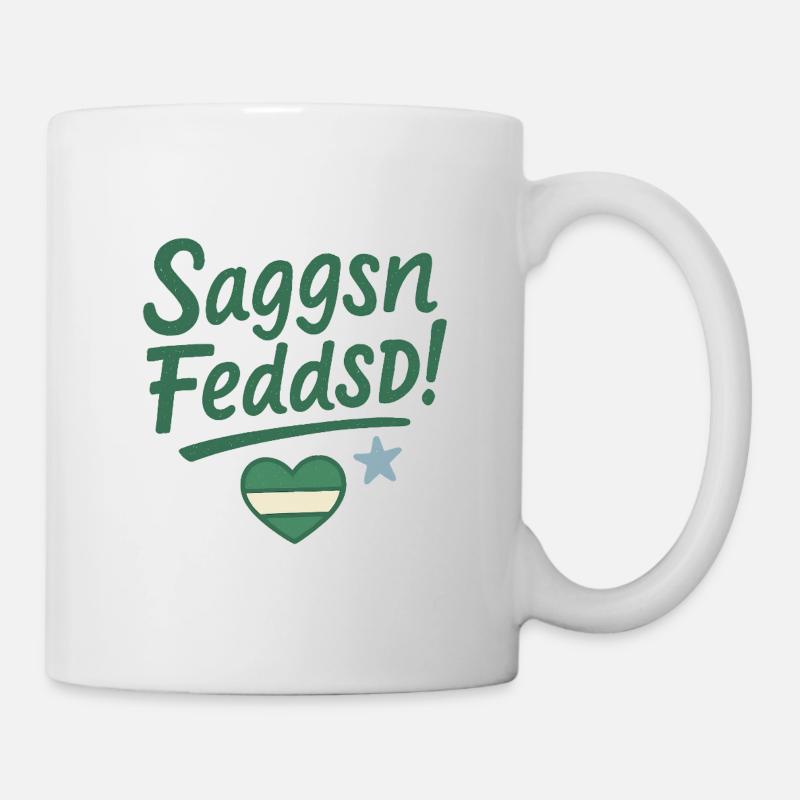 Saggsn_Feddsd- - Tasse - Weiß