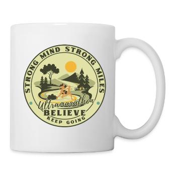 Ultramarathon Traillrunnermotiv  - Tasse - Weiß - Rechts