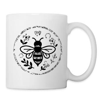 Save the Bees - Natur Bienenmotiv - Tasse - Weiß - Rechts