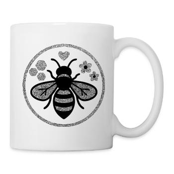 Save the Bees - Natur Bienenmotiv - Tasse - Weiß - Rechts