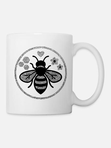 Save the Bees - Nature Bee Motif - Mug - white
