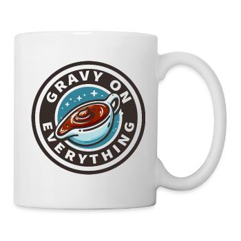 Soßenpflaster auf allem - Tasse - Weiß - Rechts
