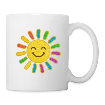 Baby Sun | Glittering sunshine Smiling sun - Mug - white - Right