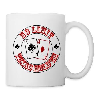 Poker Cards No Limit – Texas Hold'em Design - Mug - white - Right