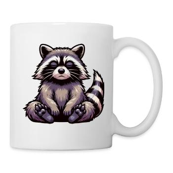 raton laveur, raton laveur, animal des bois, drôle de raton laveur - Mug blanc - blanc - Droite