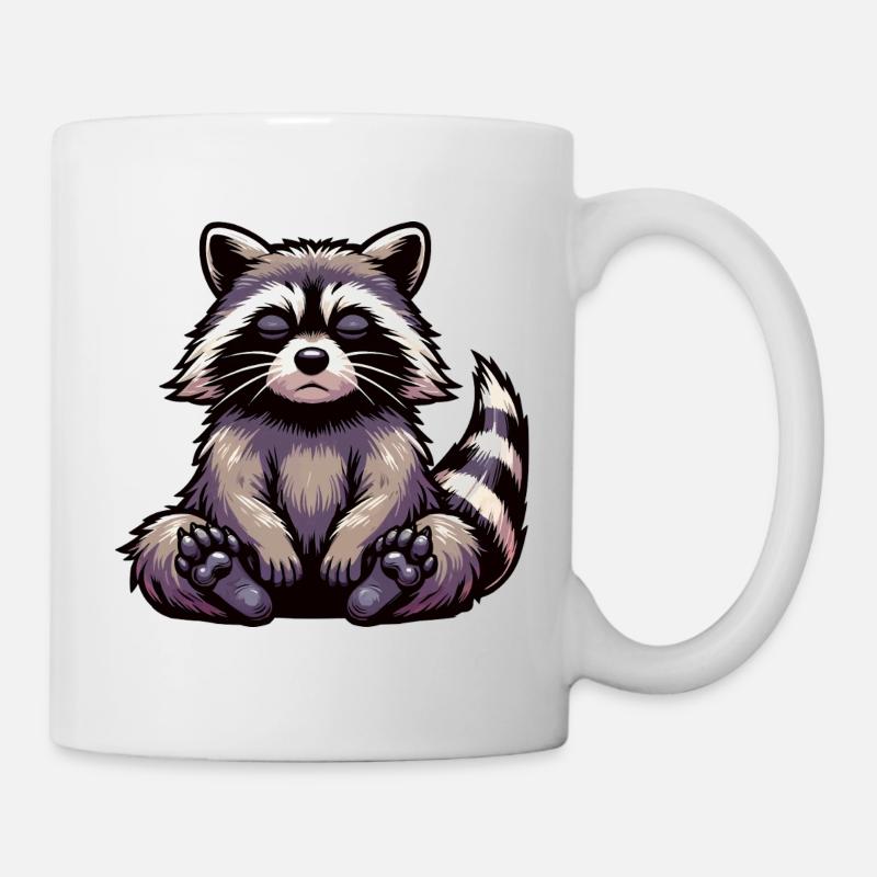 Waschbär Waschbären Waldtier lustiger Waschbär - Tasse - Weiß