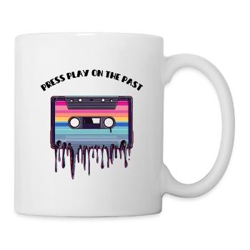 Retro Cassette Tape - Press Play on the Past - Mug - white - Right