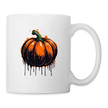 Graffiti Pumpkin - Spooky Halloween Design - Mug - white - Right