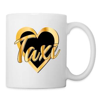 TAXI HERZ TAXIFAHRERIN AUTO - Tasse - Weiß - Rechts