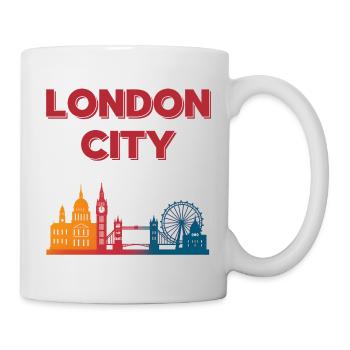 London Skyline Gradient - Tasse - Weiß - Rechts