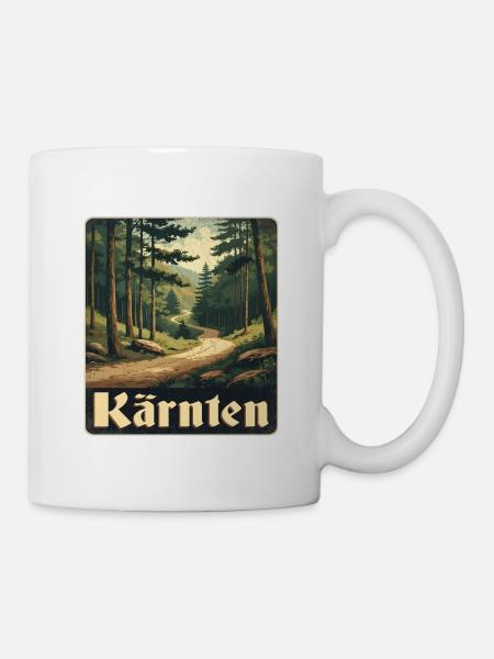 Kärnten Waldweg - Tasse - Weiß