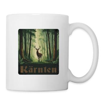 Kärnten Hirsch im Wald - Tasse - Weiß - Rechts