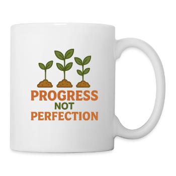 Le progrès au lieu de la perfection - Mug blanc - blanc - Droite