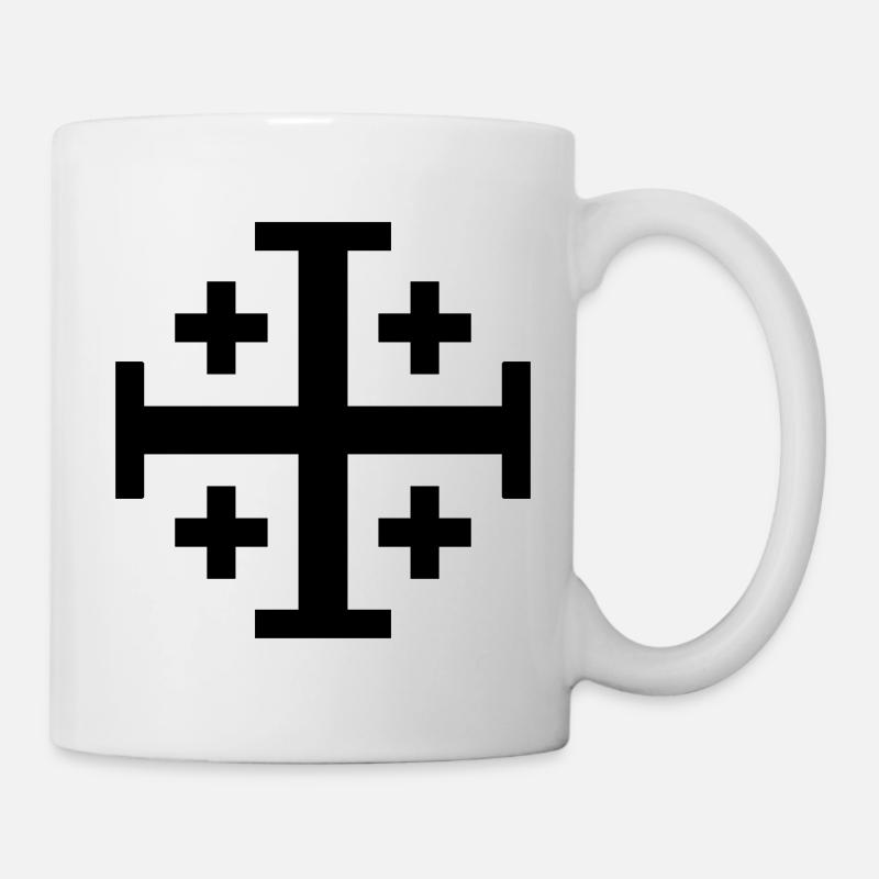Kreuzritter-Kreuz - Tasse - Weiß