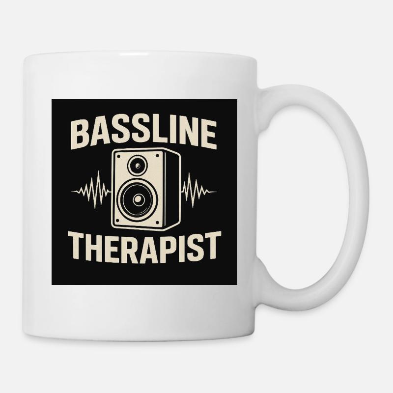 Bassline Therapist - Tasse - Weiß