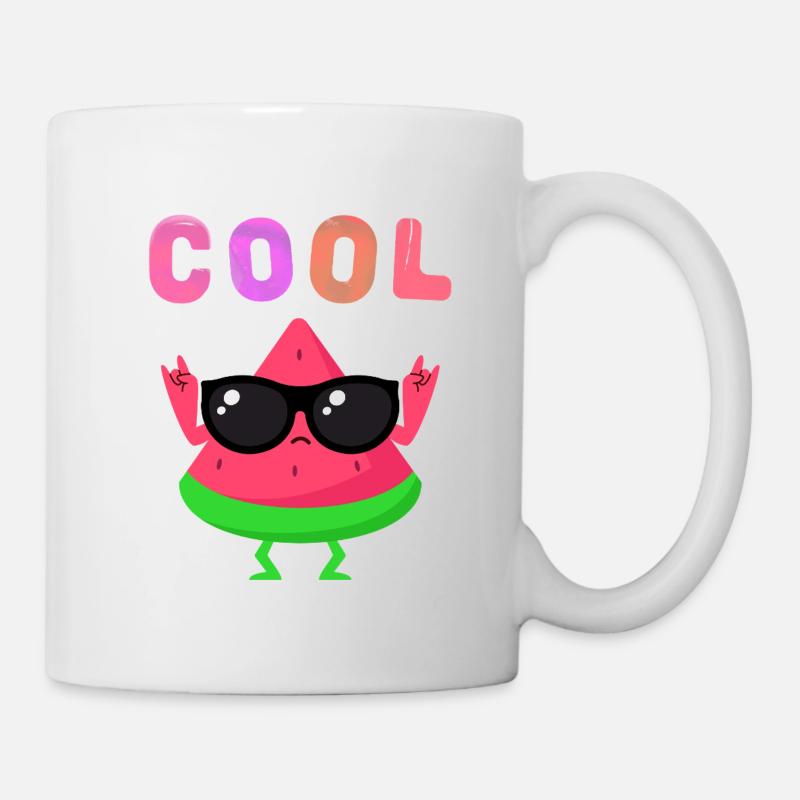 Watermelon hero in glasses - Mug - white