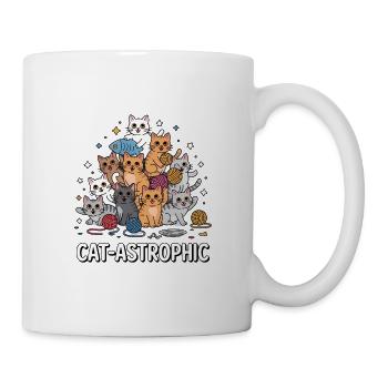 Catastrophic - Funny Cat T-Shirt - Mug - white - Right