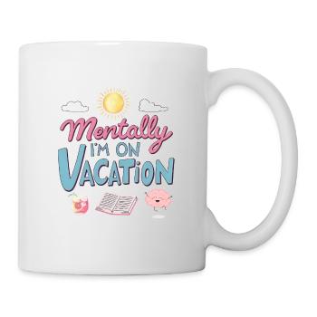Mentally Somewhere Else Retro Design - Tasse - Weiß - Rechts