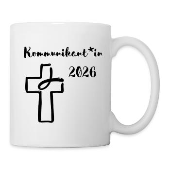 Gender-Appropriate First Communion 2026 Fish Cross - Mug - white - Right