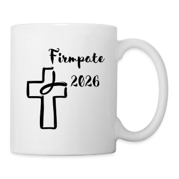 Firmpate 2026 Firmung Fisch taucht in Kreuz - Tasse - Weiß - Rechts