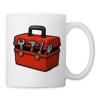 Illustration de la boîte à outils compacte - Mug blanc - blanc - Droite