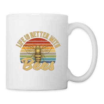 La vie est meilleure avec les abeilles - Mug blanc - blanc - Droite