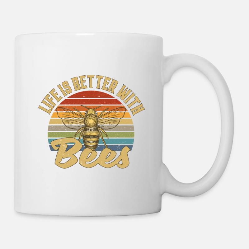 Life Is Better With Bees - Tasse - Weiß