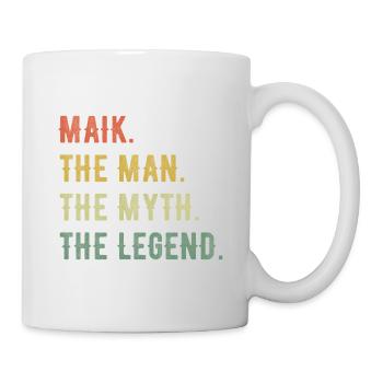 Michael Maik Vorname Kurzform Man Myth Legend - Tasse - Weiß - Rechts