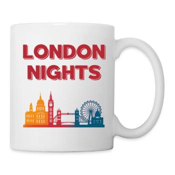 Dégradé de la silhouette de London Nights - Mug blanc - blanc - Droite