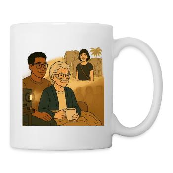 Oma mit dem Enkel - Tasse - Weiß - Rechts