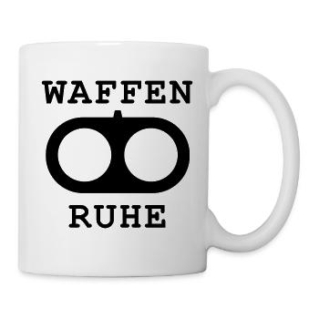 Waffenruhe Doppellauf Flinte Frieden Peace - Tasse - Weiß - Rechts