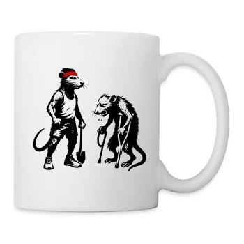 Jung - Alt | Fit - Gebrechlich | Gesund - Krank - Tasse - Weiß - Rechts