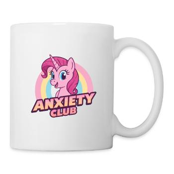 Unicorn Anxiety Club Cute Cartoon Design - Mug - white - Right