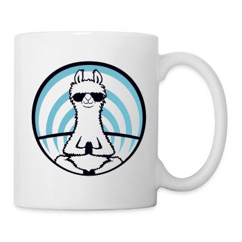 Lama Cool Zen Meditation Sonnenbrille Entspannt - Tasse - Weiß - Rechts