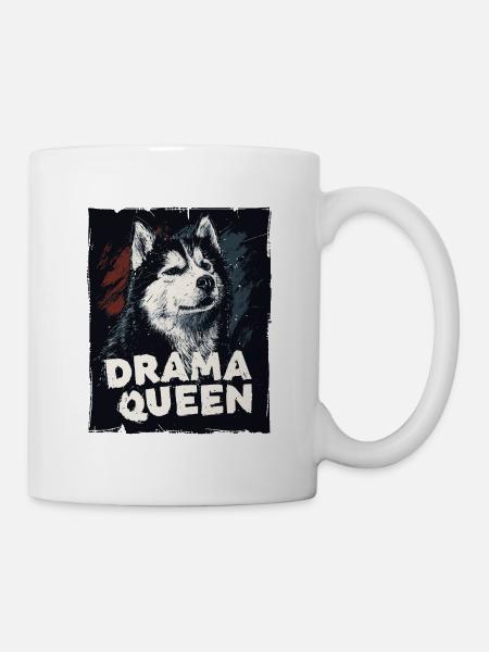 Husky Drama Queen - Tasse - Weiß