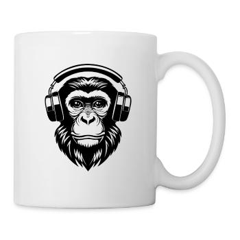 Chemise d’art minimaliste Monkey Head Lines Edition - Mug blanc - blanc - Droite