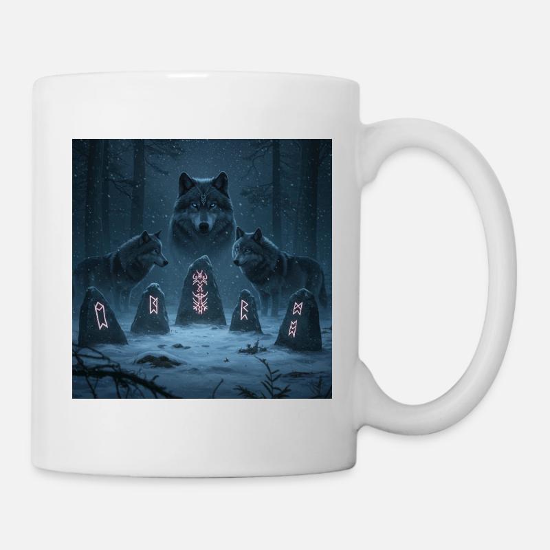 Runenwald der Wölfe - Tasse - Weiß