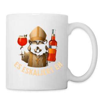 Es Eskaliert Eh Waschbär Spritz Party Geschenkidee - Tasse - Weiß - Rechts