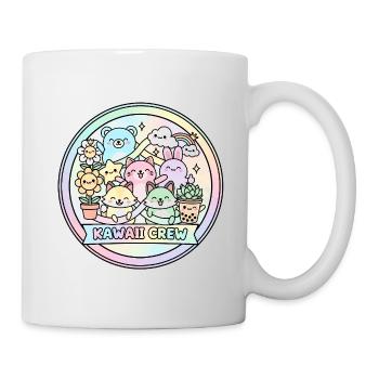 Kawaii Crew Pastell Regenbogen - Tasse - Weiß - Rechts