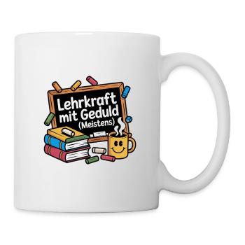 Teacher with patience – (mostly) funny teacher - Mug - white - Right