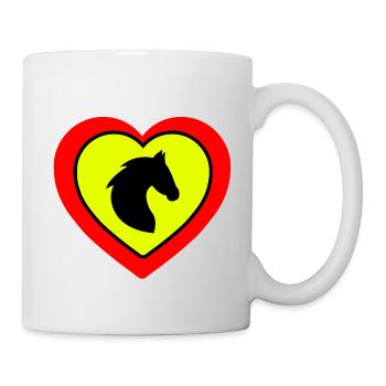 Chevaux - Mug blanc - blanc - Droite